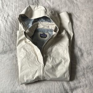 Patagonia Rain Shell, women’s XL, beige, worn twice